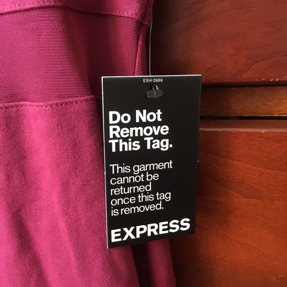 EXPRESS | Burgundy/Purple Midi Dress - Picture 5 of 6